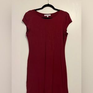 Raspberry midi dress